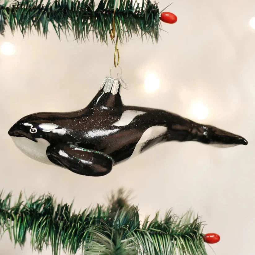 Old World Christmas Holiday Orca Whale Ornament