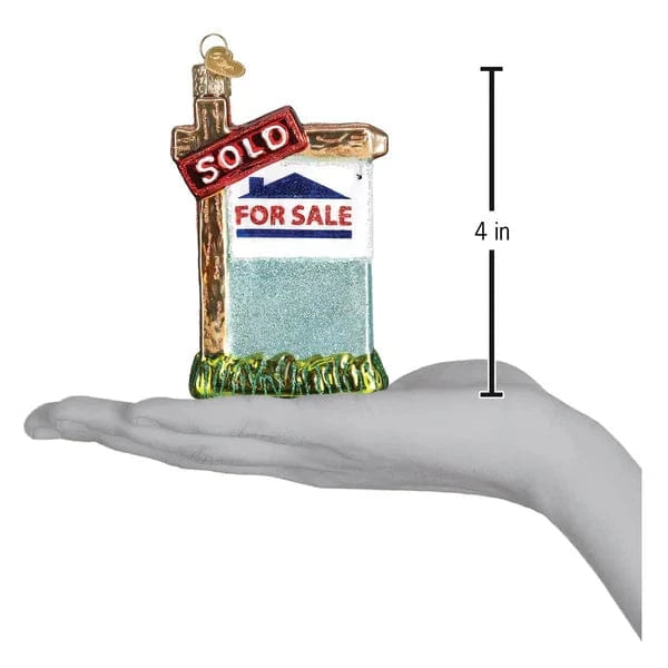 Old World Christmas Holiday Realty Sign Ornament