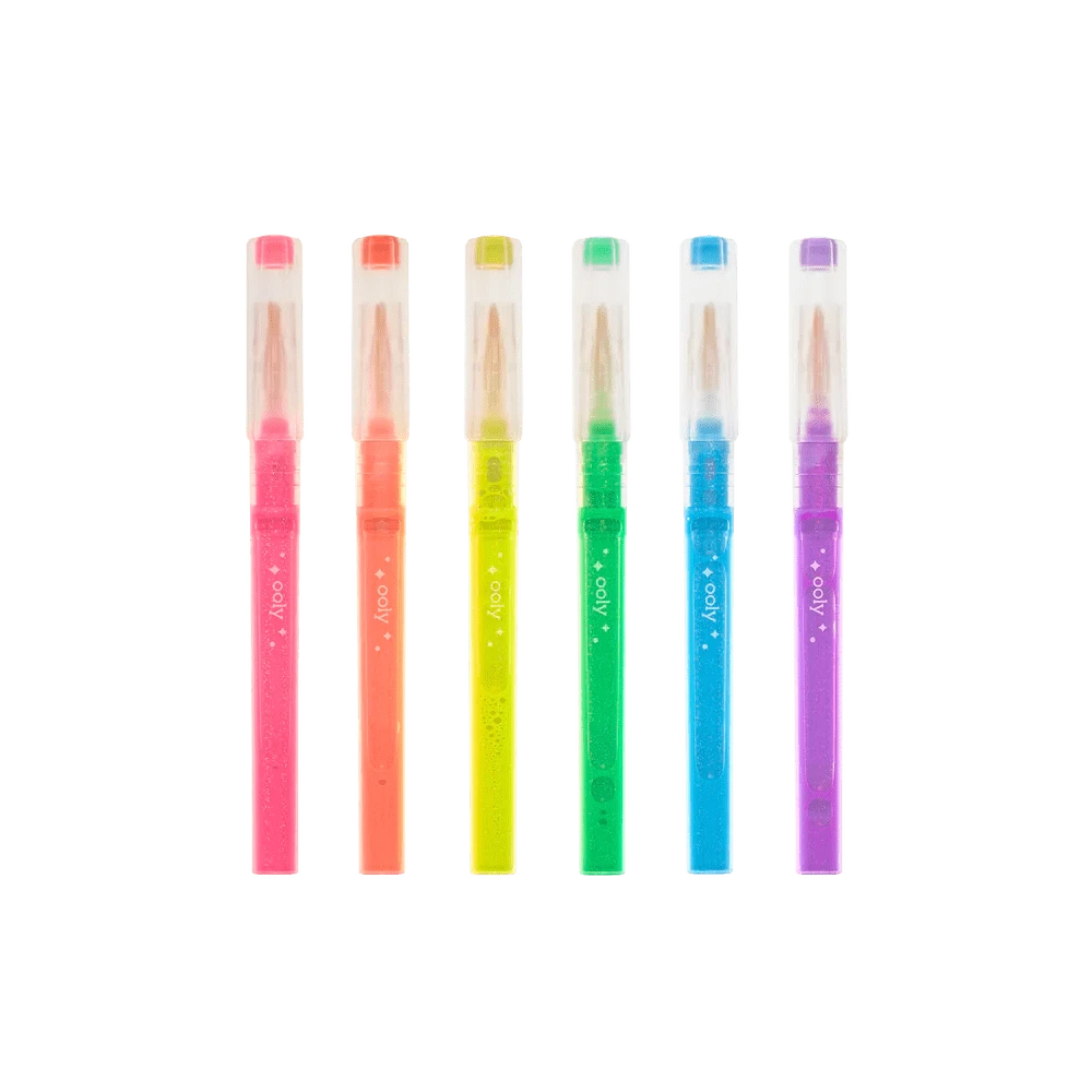 OOLY Art Supplies Oh My Glitter! Neon Highlighters