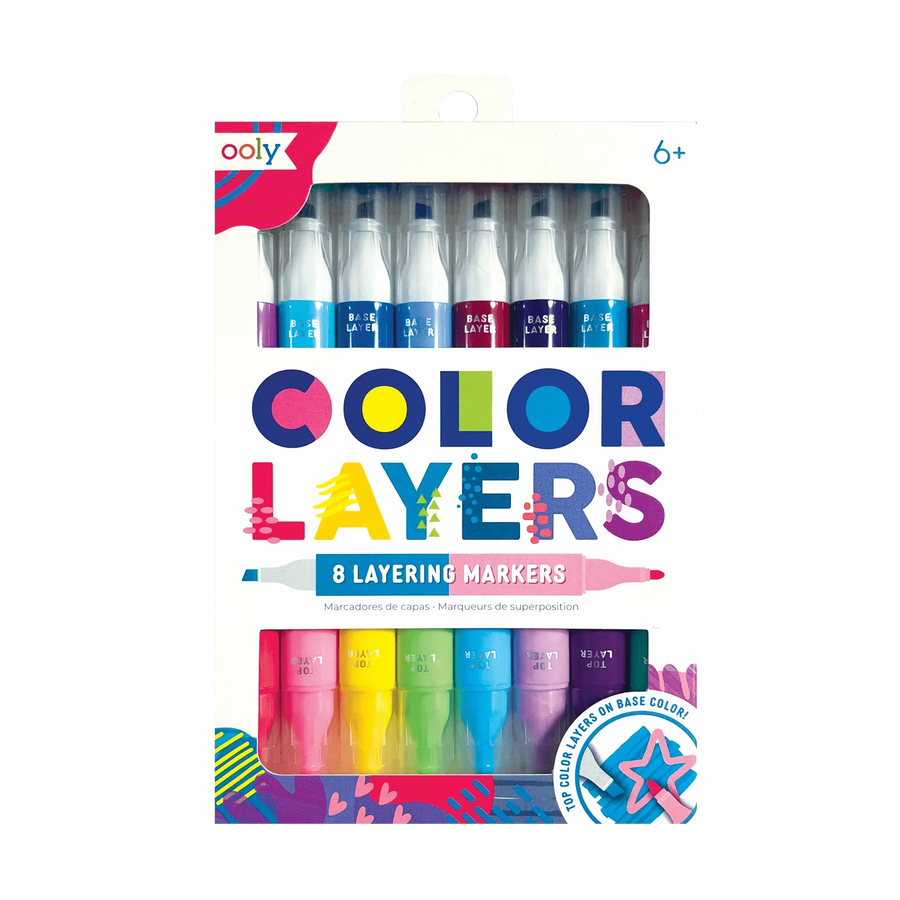 OOLY Paper Color Layers Double Ended Layering Markers - Set of 8