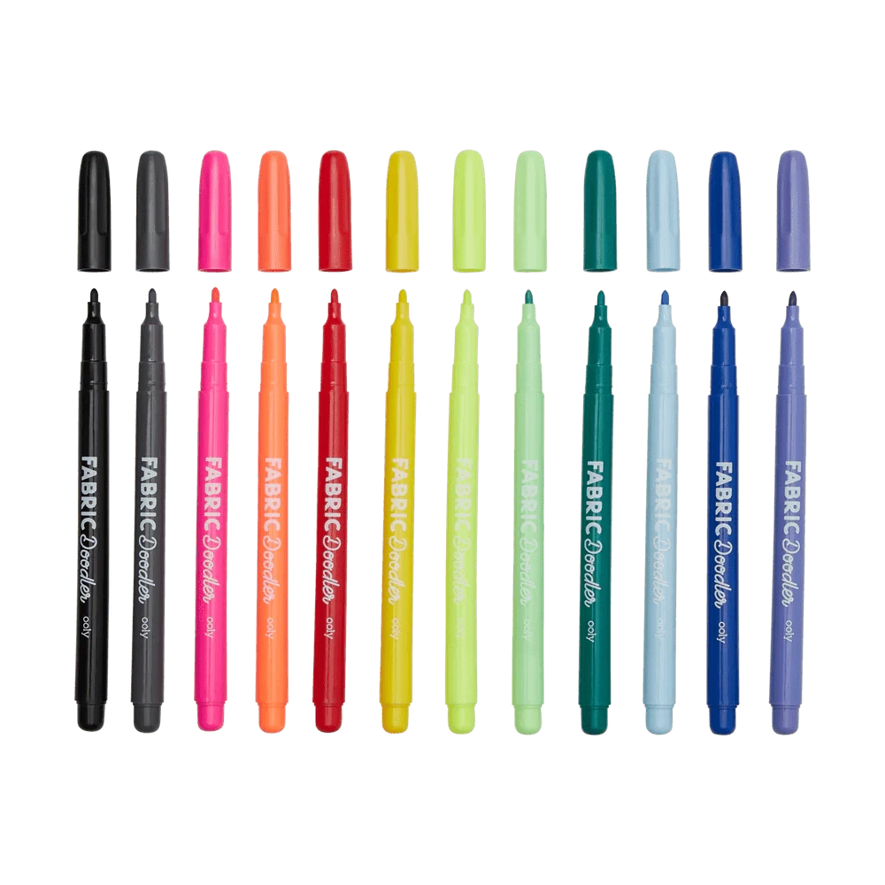OOLY Paper Fabric Doodlers Markers - Set of 12