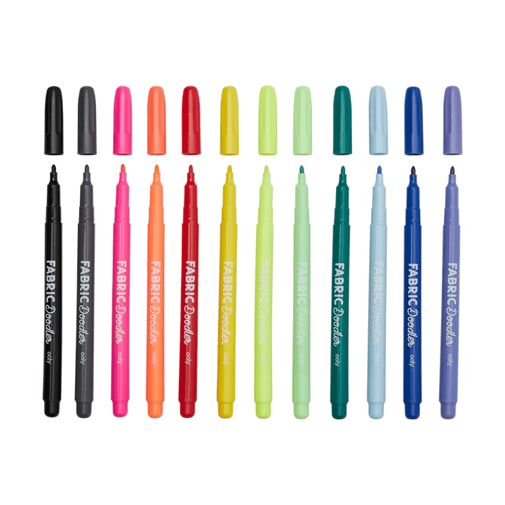 OOLY Paper Fabric Doodlers Markers - Set of 12
