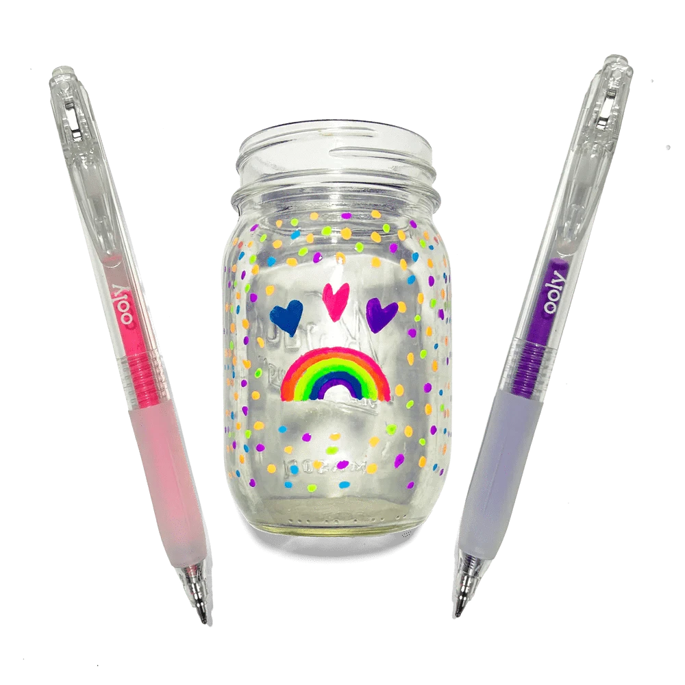 OOLY Paper Jelly Gloss Neon Multi-Surface Deco Gel Pens - Set of 6