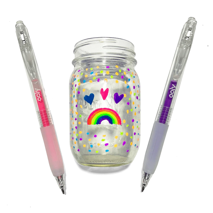 OOLY Paper Jelly Gloss Neon Multi-Surface Deco Gel Pens - Set of 6