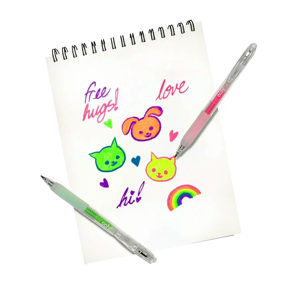 OOLY Paper Jelly Gloss Neon Multi-Surface Deco Gel Pens - Set of 6