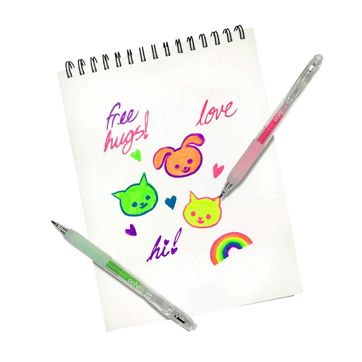 OOLY Paper Jelly Gloss Neon Multi-Surface Deco Gel Pens - Set of 6