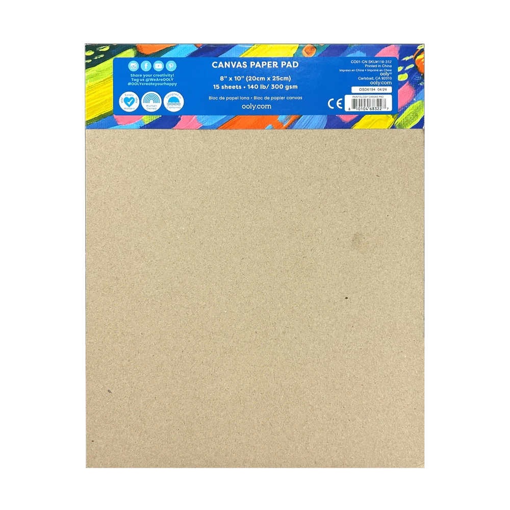 OOLY Paper Paintology Canvas Paper Pad - 15 Sheets