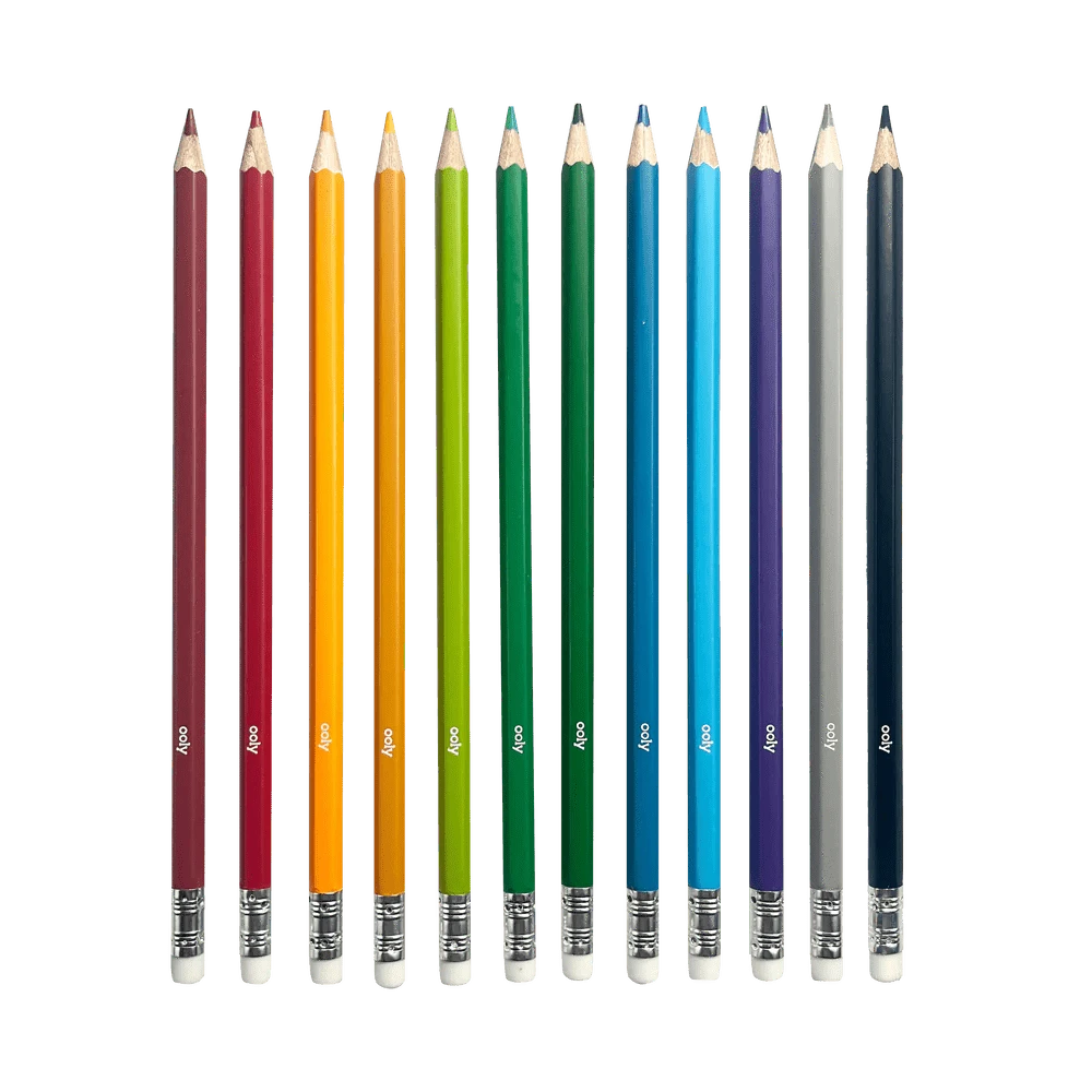 OOLY Paper Un-Mistakeables! Erasable Colored Pencils - Set of 12