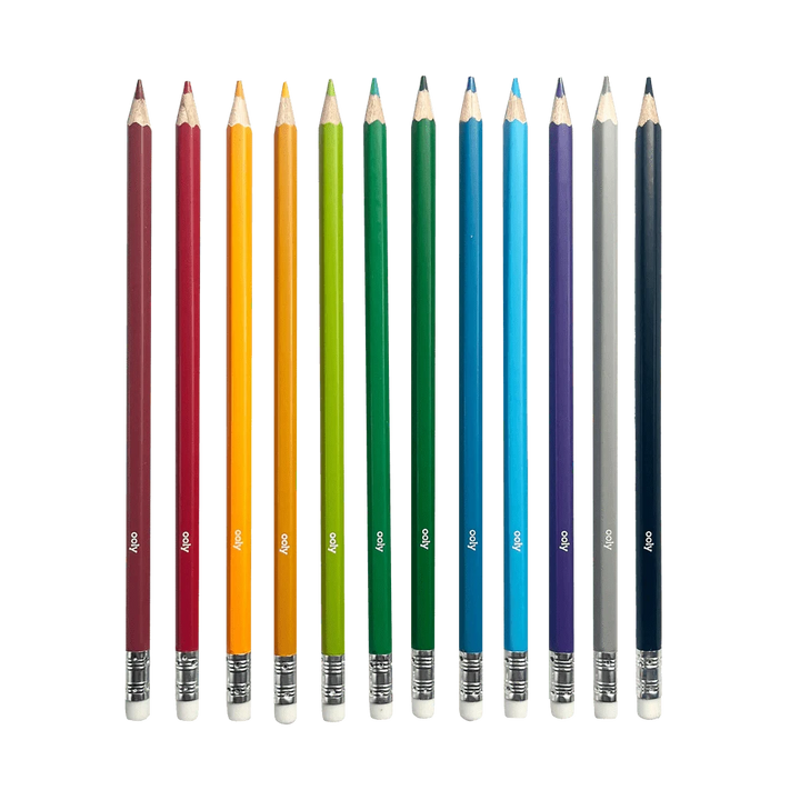 OOLY Paper Un-Mistakeables! Erasable Colored Pencils - Set of 12