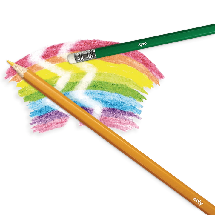 OOLY Paper Un-Mistakeables! Erasable Colored Pencils - Set of 12