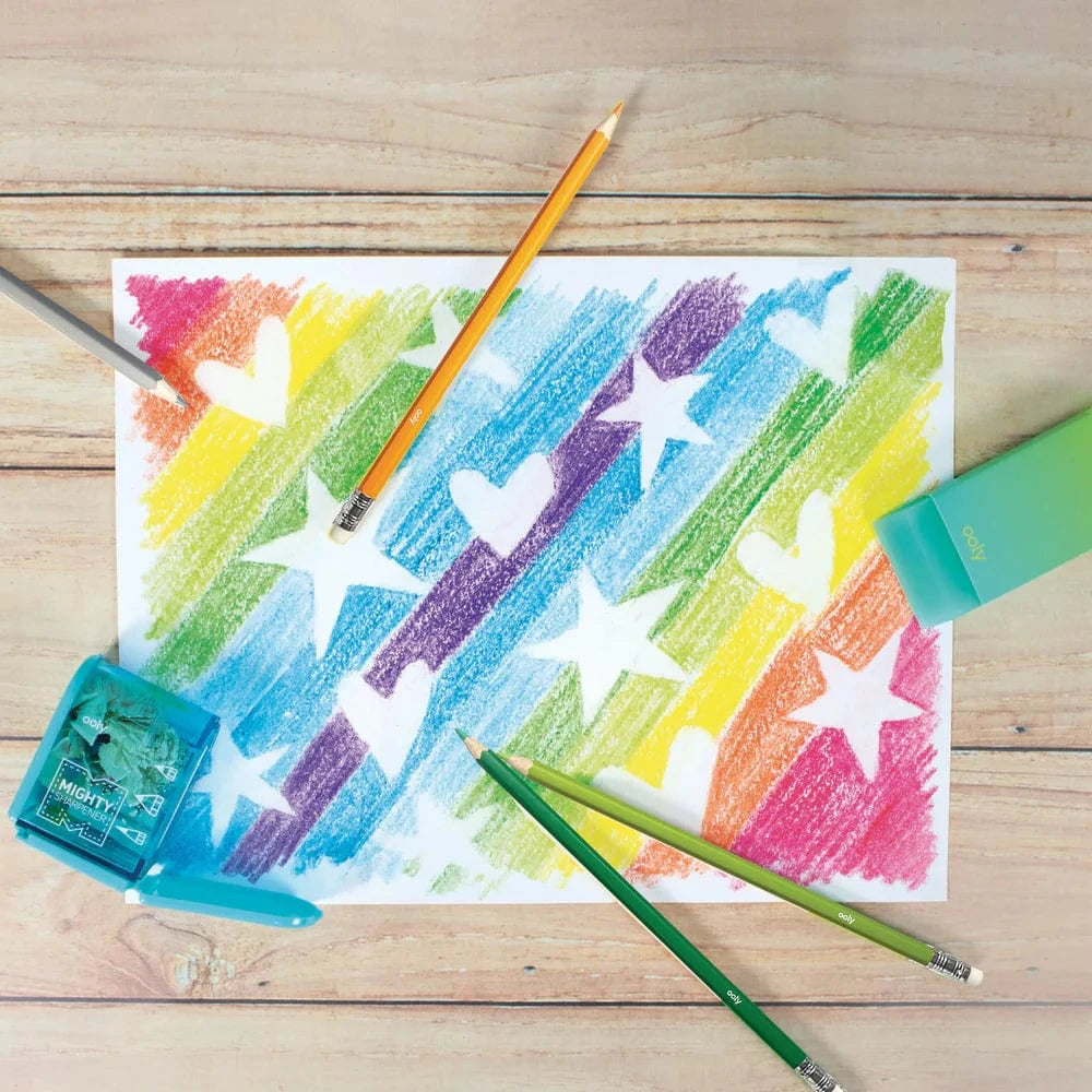 OOLY Paper Un-Mistakeables! Erasable Colored Pencils - Set of 12