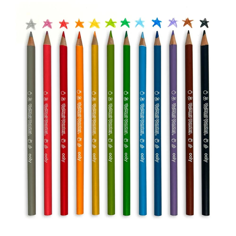 OOLY Paper Yummy Yummy Fruit Scented Colored Pencils - Set of 12