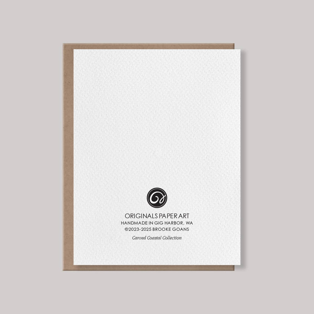 Originals Paper Art Cards CARVED Octopus Notecard | Gig Harbor