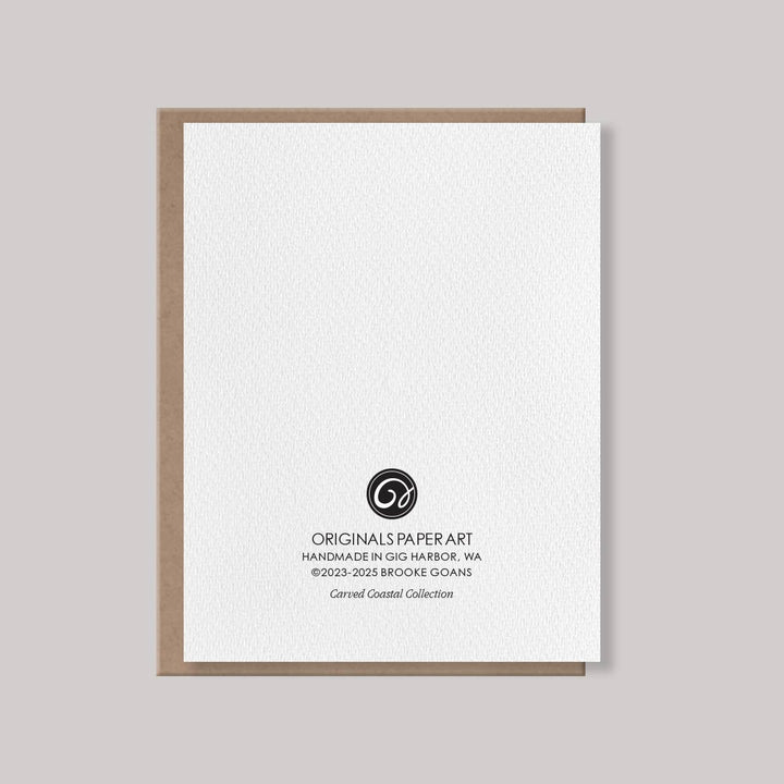 Originals Paper Art Cards CARVED Octopus Notecard | Gig Harbor