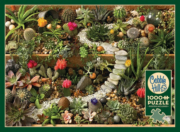 Outset Media Puzzles Succulent Garden Puzzle - 1000 Piece | Cobble Hill