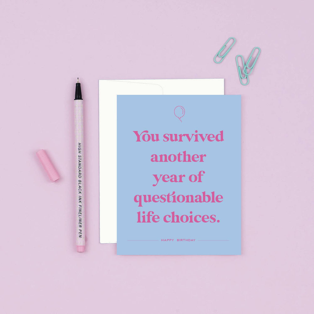 Paloma Paper Co. Cards Questionable Choices | Funny Birthday Card