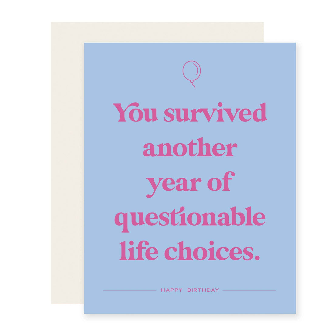 Paloma Paper Co. Cards Questionable Choices | Funny Birthday Card