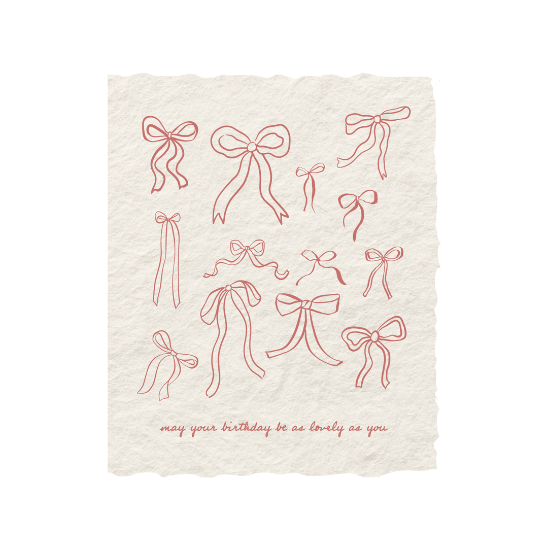 Paper Baristas Card Lovely Birthday Bows | Birthday Celebration Greeting Card