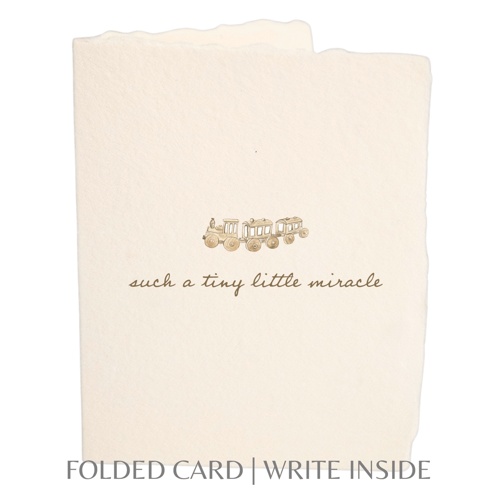 Paper Baristas Card Tiny Miracle | Eco-Friendly Baby Shower Greeting Card