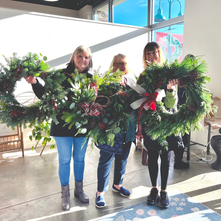 Paper Luxe Workshop Wreath Making Workshop in Gig Harbor - Sunday, 12/3/23
