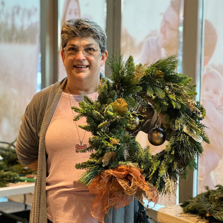 Paper Luxe Workshop Wreath Making Workshop in Gig Harbor - Sunday, 12/3/23