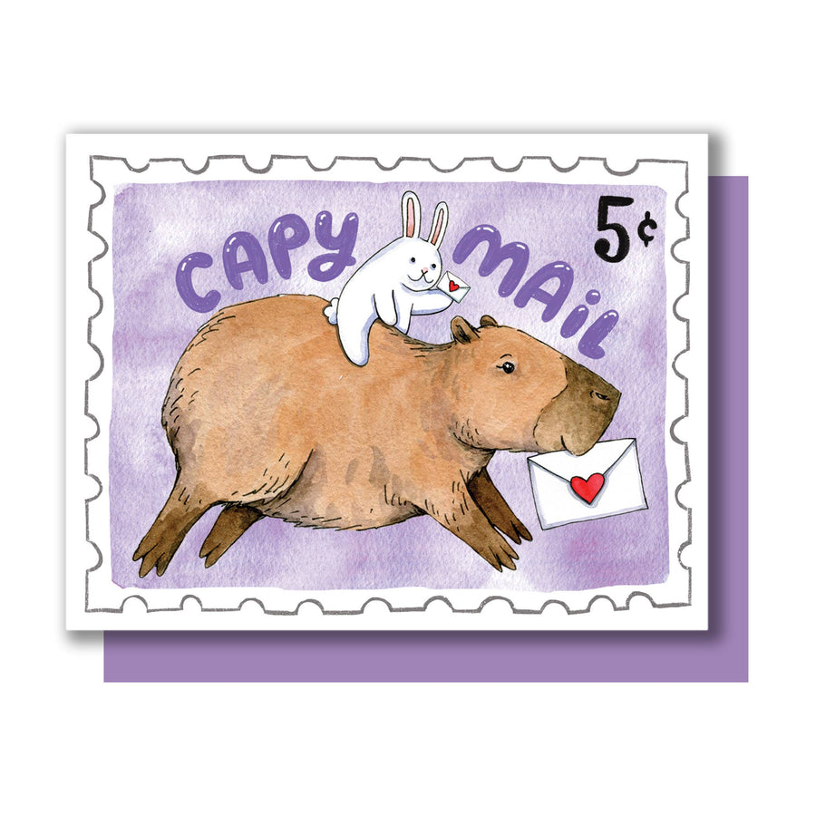 Paper Wilderness Card Capy Mail Capybara Happy Mail Friendship Card