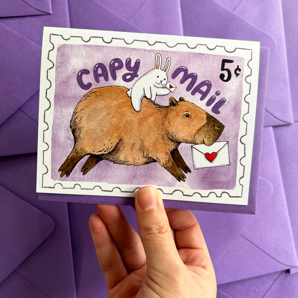 Paper Wilderness Card Capy Mail Capybara Happy Mail Friendship Card