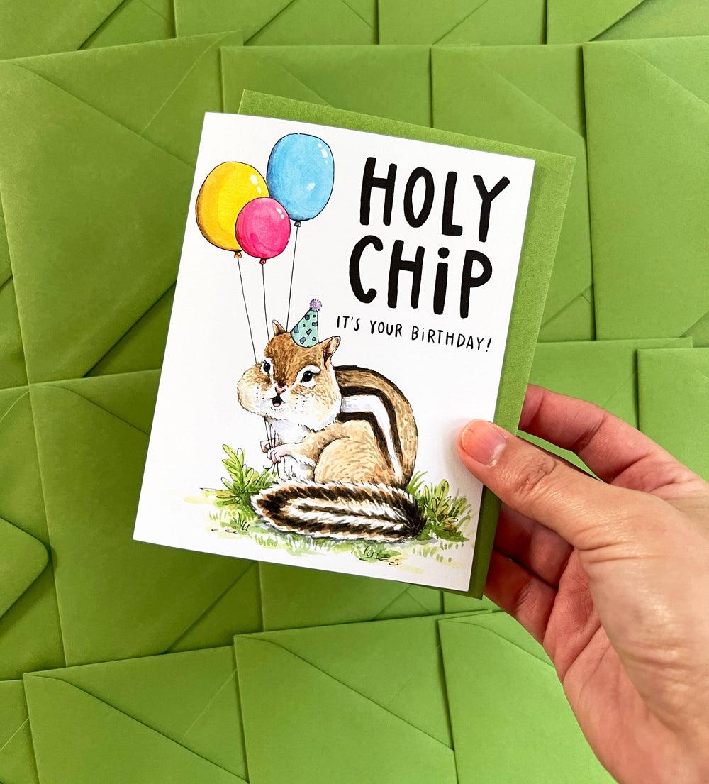 Paper Wilderness Card Holy Chip Chipmunk Birthday Card