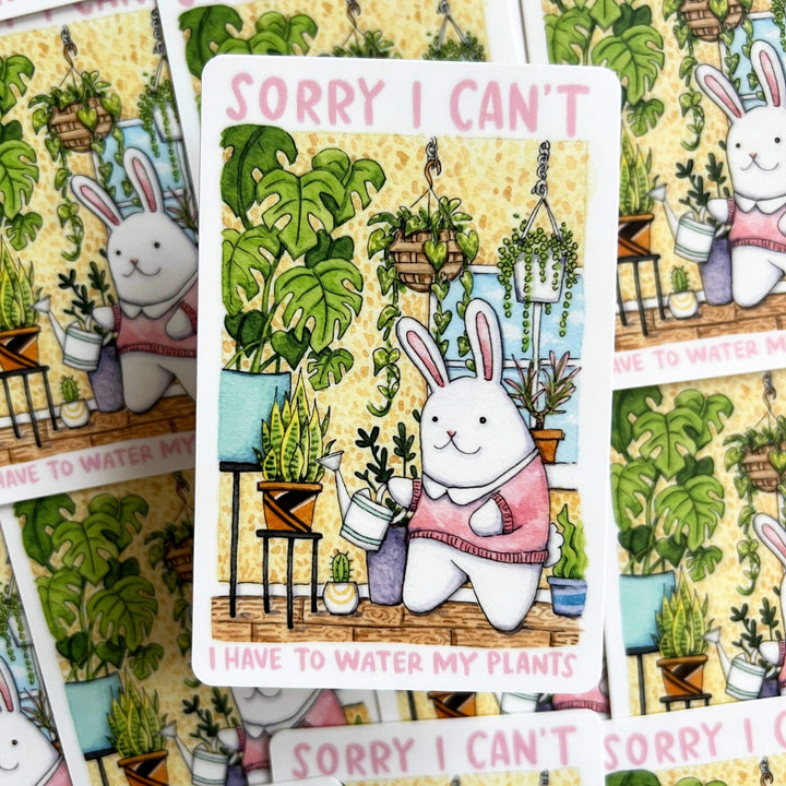 Paper Wilderness Sticker Sorry I Can't I Have To Water My Plants Sticker