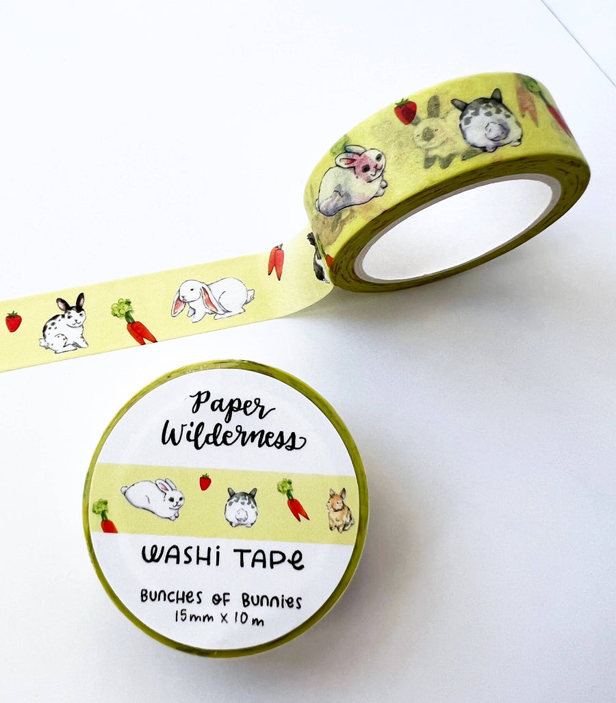 Paper Wilderness washi tape Bunches of Bunnies 15mm Washi Tape