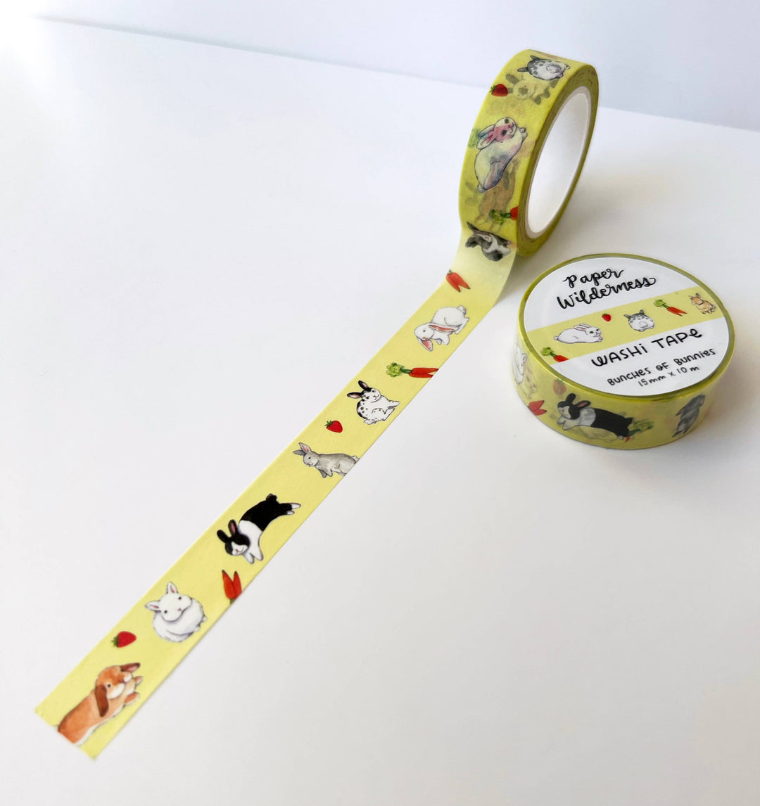 Paper Wilderness washi tape Bunches of Bunnies 15mm Washi Tape