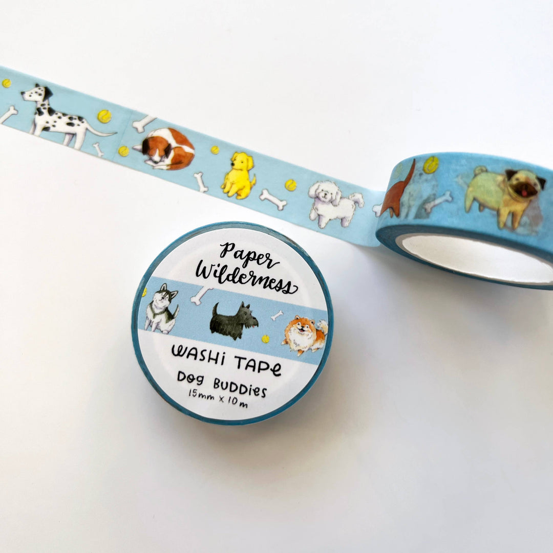 Paper Wilderness washi tape Dog Buddies 15mm Washi Tape