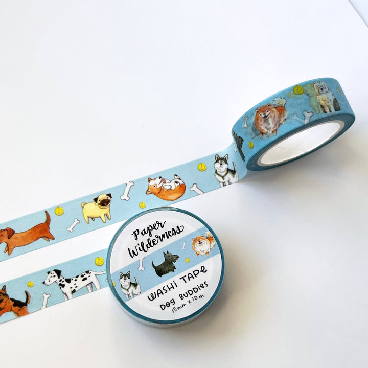 Paper Wilderness washi tape Dog Buddies 15mm Washi Tape