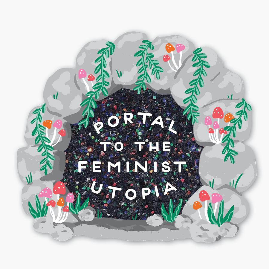 Party of One Sticker Feminist Utopia Glitter Sticker