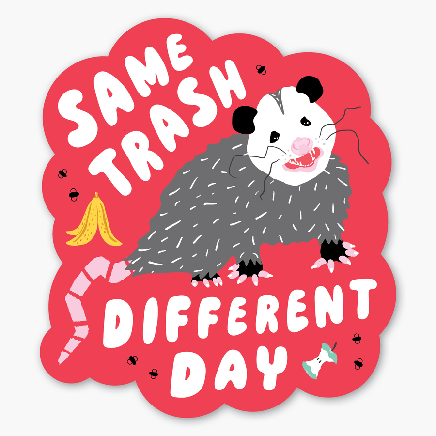 Party of One Sticker Same Trash Possum Sticker