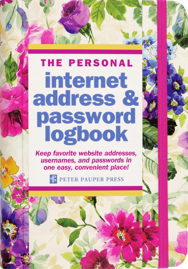 Peter Pauper Press Address Book Peony Garden Internet Address & Password Logbook