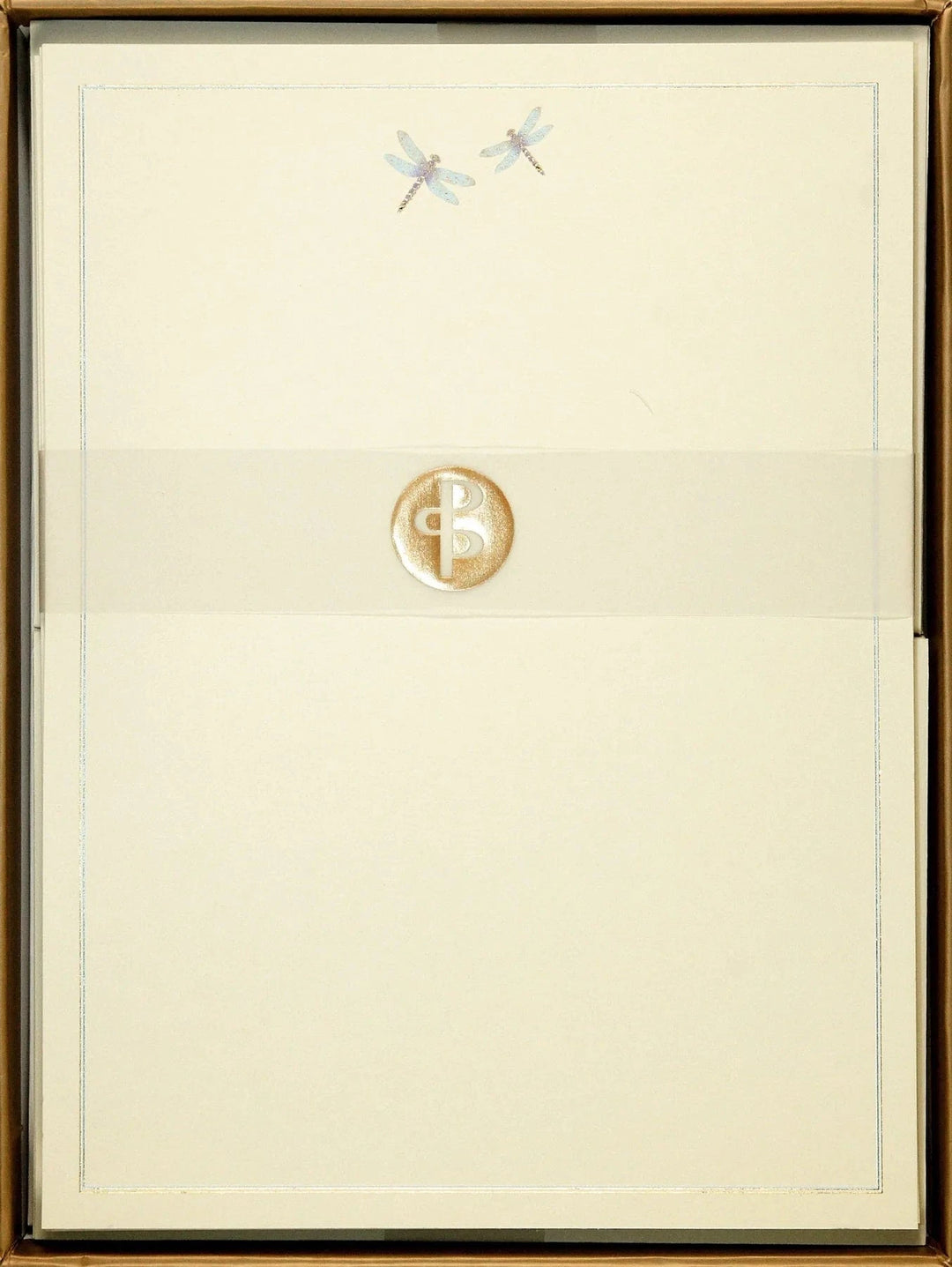 Peter Pauper Press Paper Blue Dragonfly Stationery Set