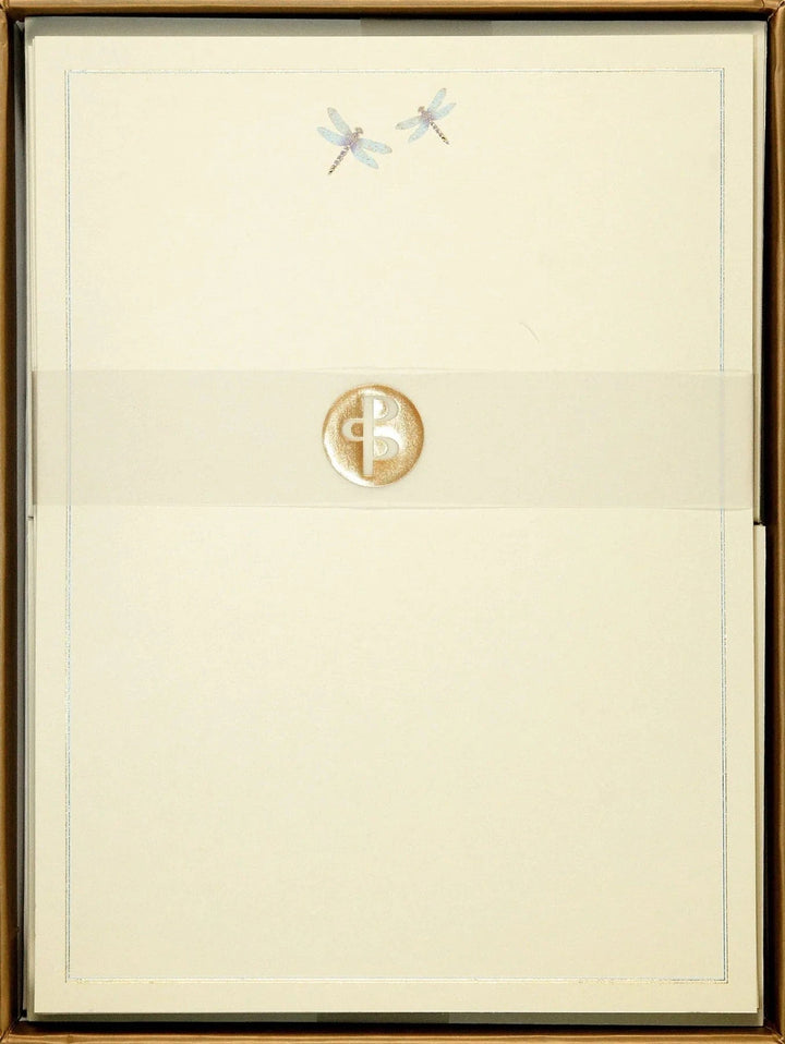 Peter Pauper Press Paper Blue Dragonfly Stationery Set