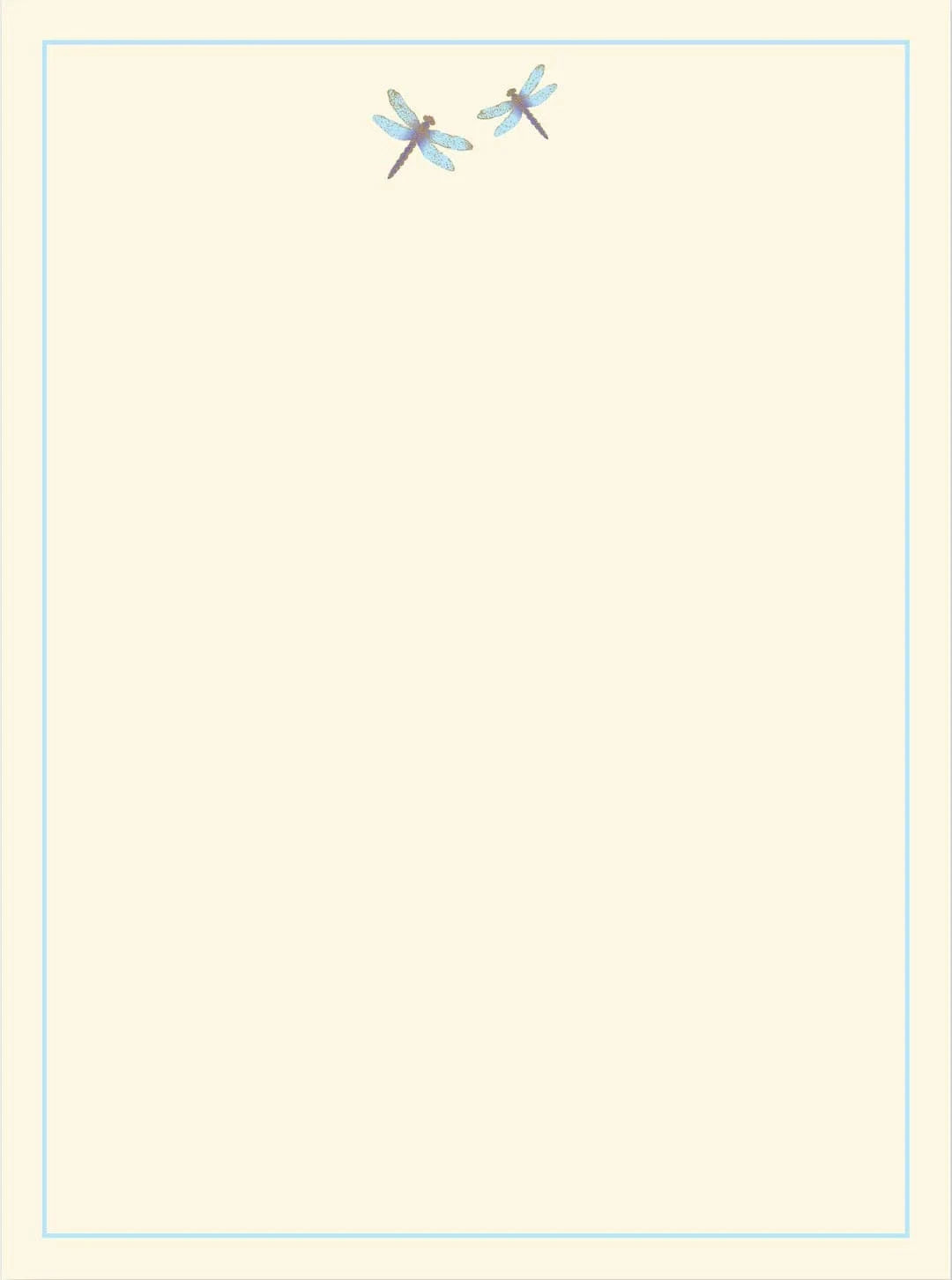 Peter Pauper Press Paper Blue Dragonfly Stationery Set