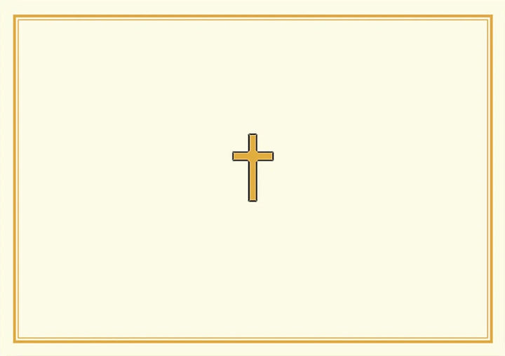 Peter Pauper Press Paper Gold Cross Note Cards