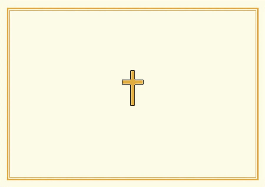 Peter Pauper Press Paper Gold Cross Note Cards