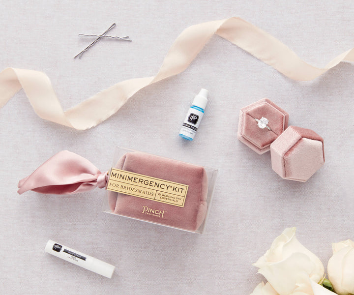 Pinch Provisions Activity Kit Velvet Minimergency Kits for Bridesmaids: Ivory