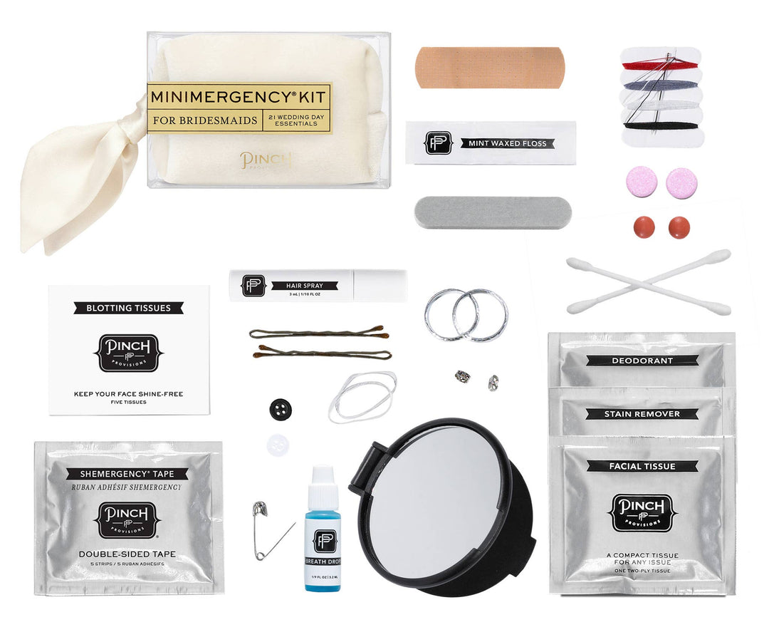 Pinch Provisions Activity Kit Velvet Minimergency Kits for Bridesmaids: Ivory