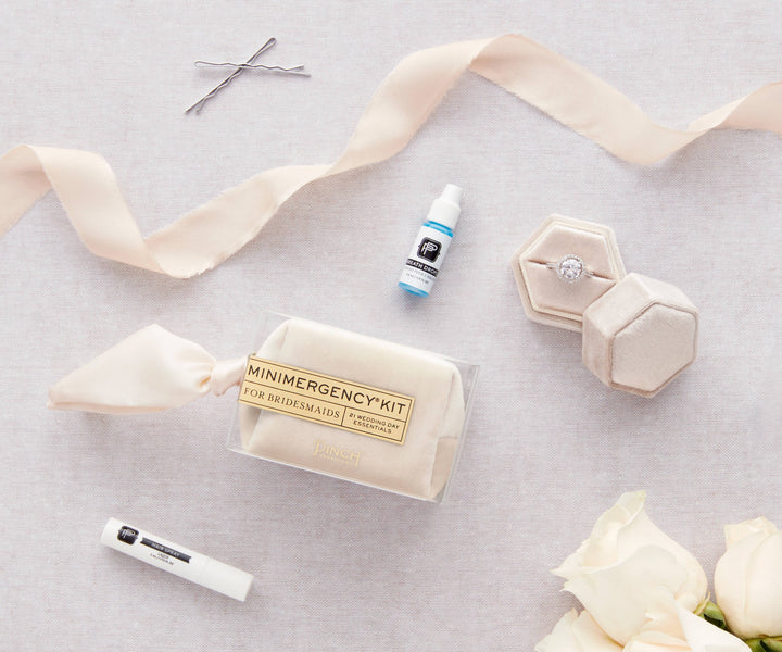 Pinch Provisions Activity Kit Velvet Minimergency Kits for Bridesmaids: Ivory