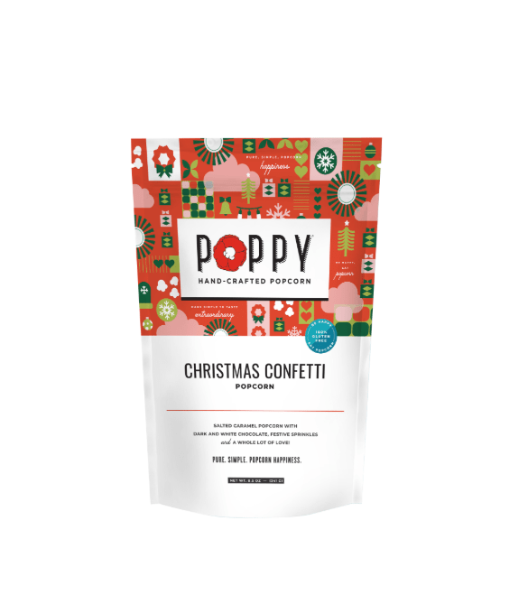 Poppy Handcrafted Popcorn Holiday Christmas Confetti Market Bag
