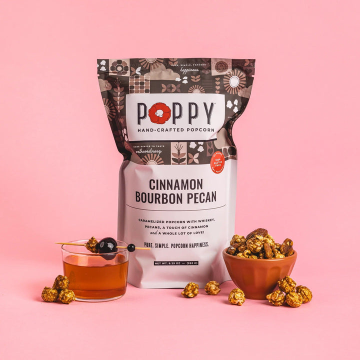 Poppy Handcrafted Popcorn Sweets Cinnamon Bourbon Pecan Market Bag