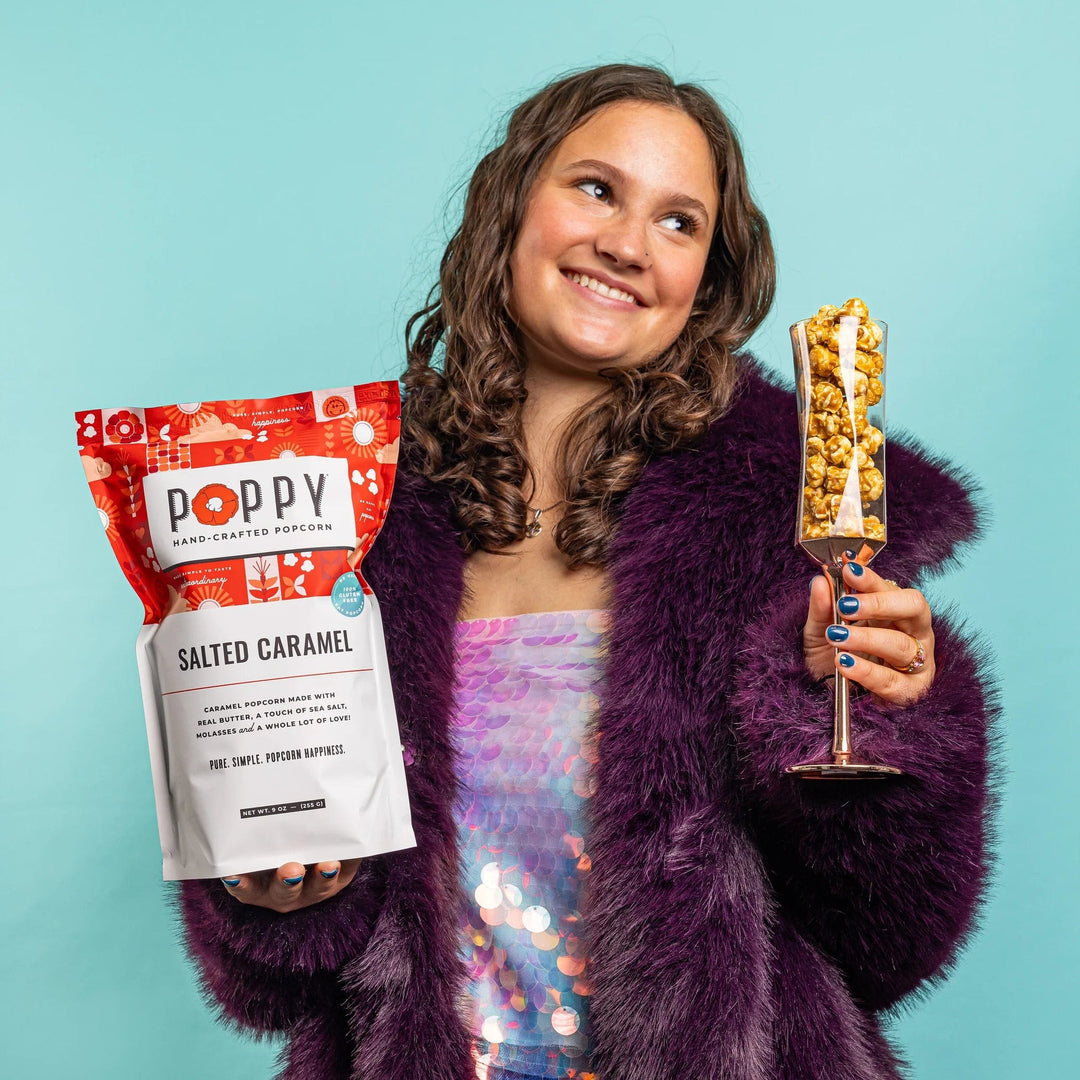 Poppy Handcrafted Popcorn Sweets Salted Caramel Market Bag