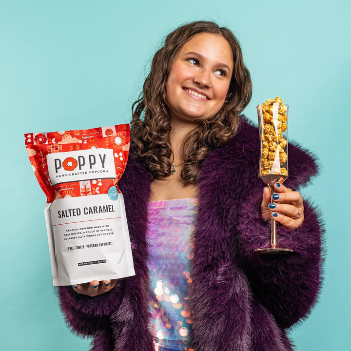 Poppy Handcrafted Popcorn Sweets Salted Caramel Market Bag