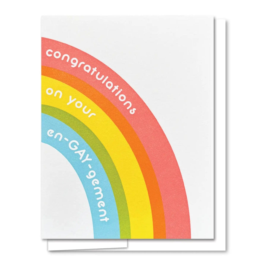 Quick Brown Fox Letterpress Card En-Gay-gement Card