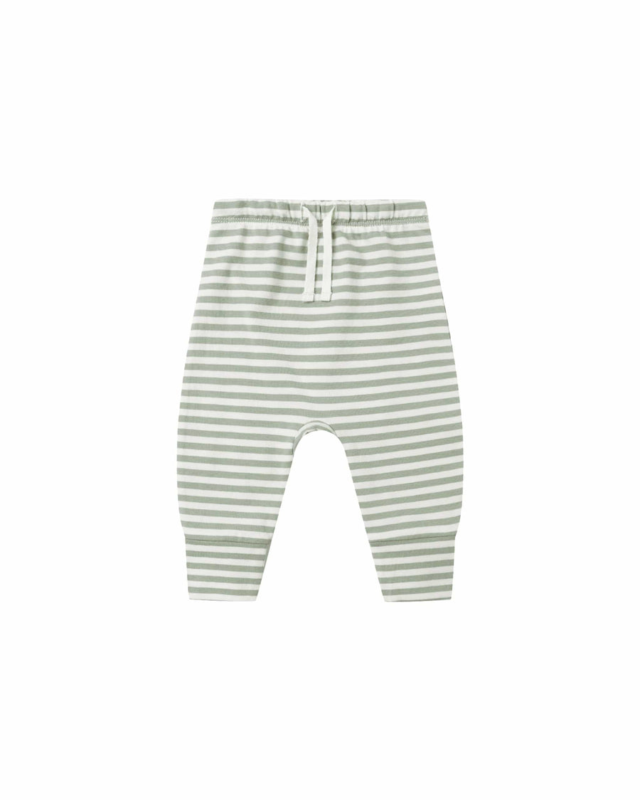 Quincy Mae Baby Drawstring Pant - Fern Stripe